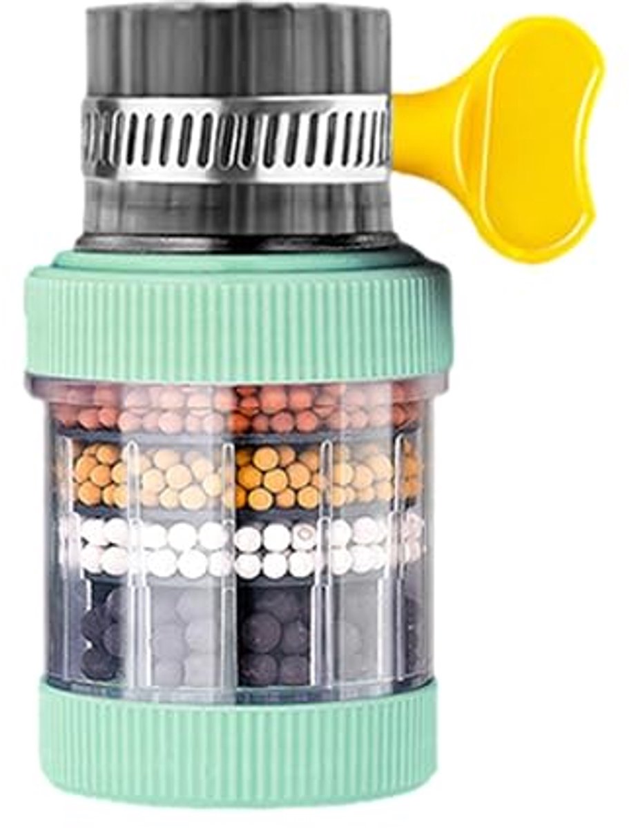 Waterfilter Kraan - Waterzuiveraar - Waterontharder - schoon drinkwater - Effectieve Waterzuivering - 6 Lagen Actieve Kool Filter - anti kalk water - Spatwaterdicht en waterbesparend -voor badkamer, toilet, keuken, theesalon, wasruimte Whrcy