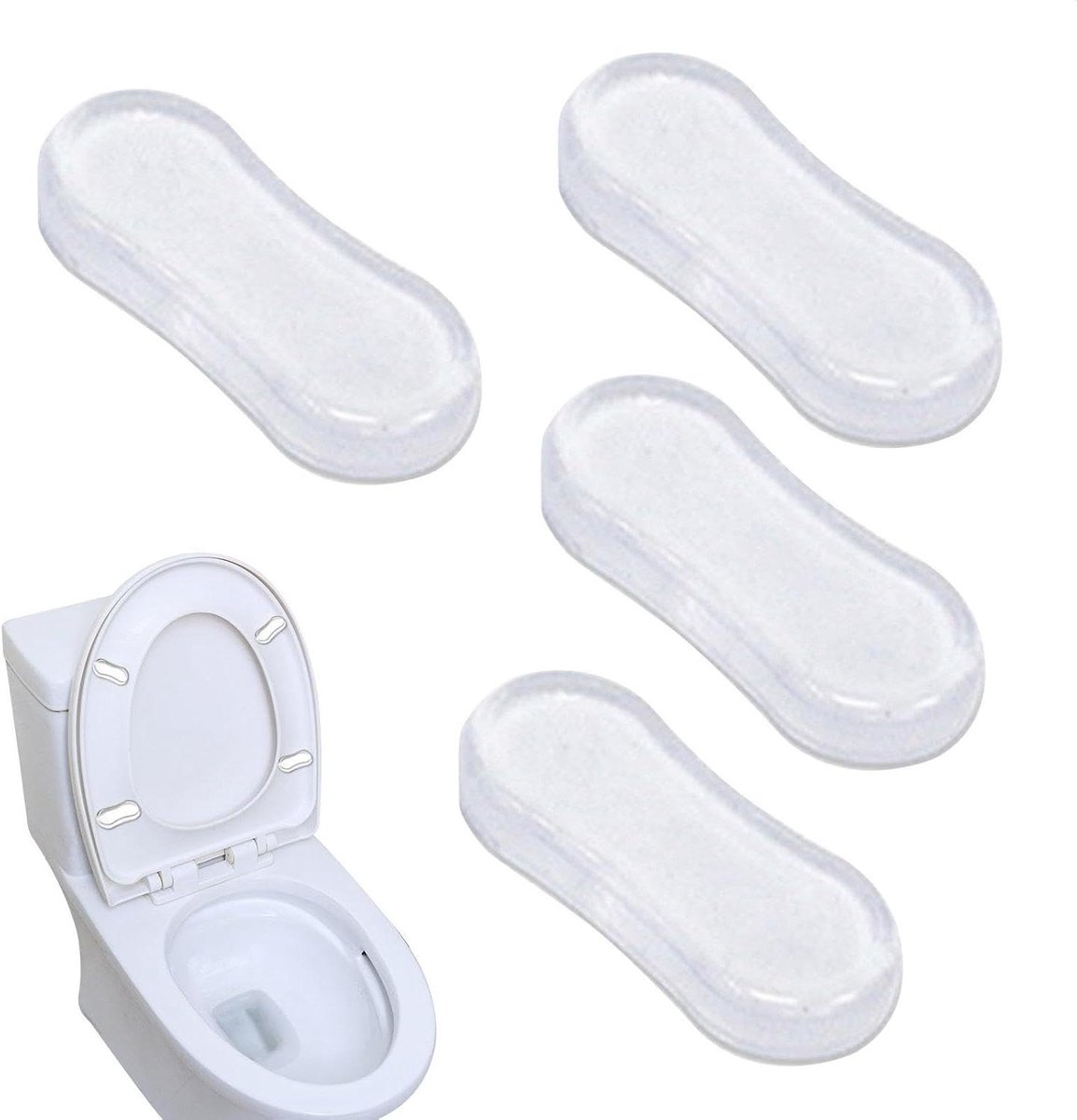 Toiletbrilbumpers - Toiletdeksel bumpers - Badkamer Geluid Dempen - Zelfklevend Krasvrij - 4 stuks - Helder