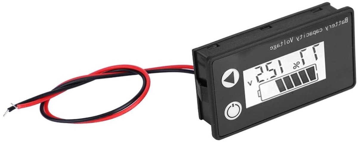 Batterijtester - Spanningsmeter Batterij - Batterij Status Controleren - Hoge Nauwkeurigheid LCD - 8-100V - Wit