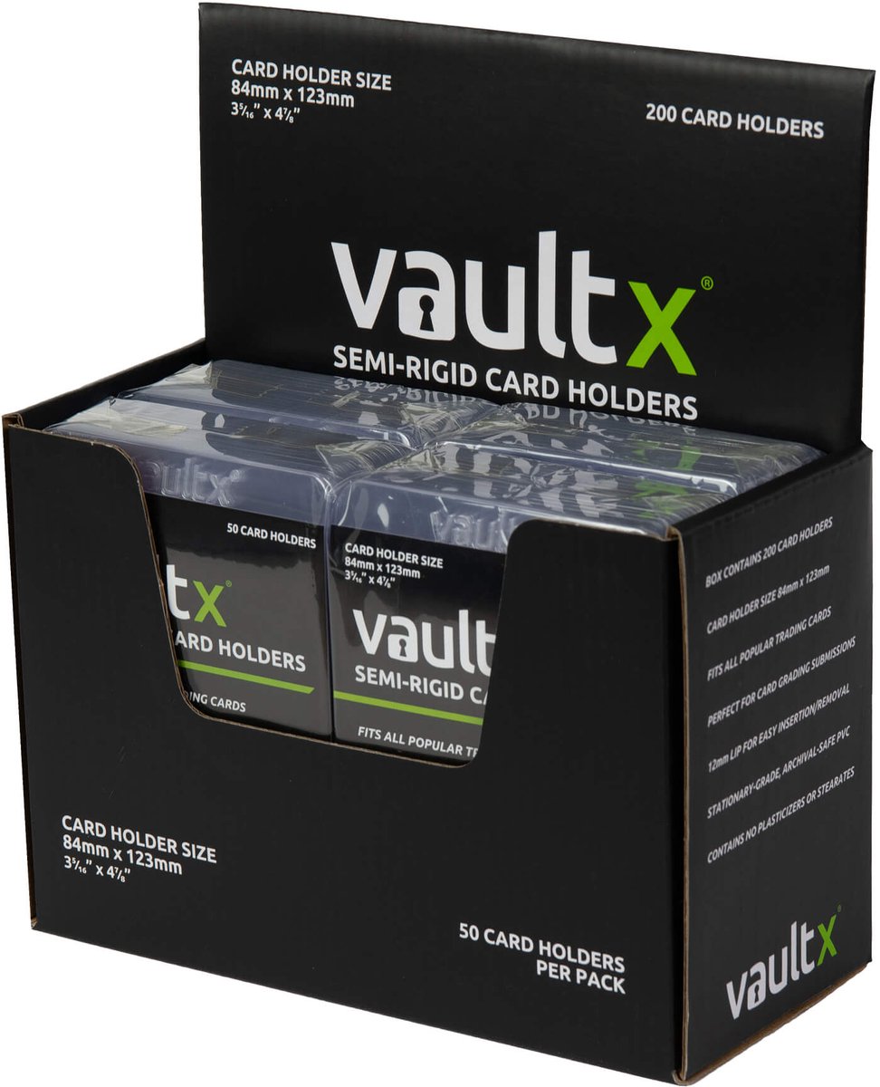 Vault X Semi-Rigid Card Holders - Kaartenhoulders - 200 Stuks
