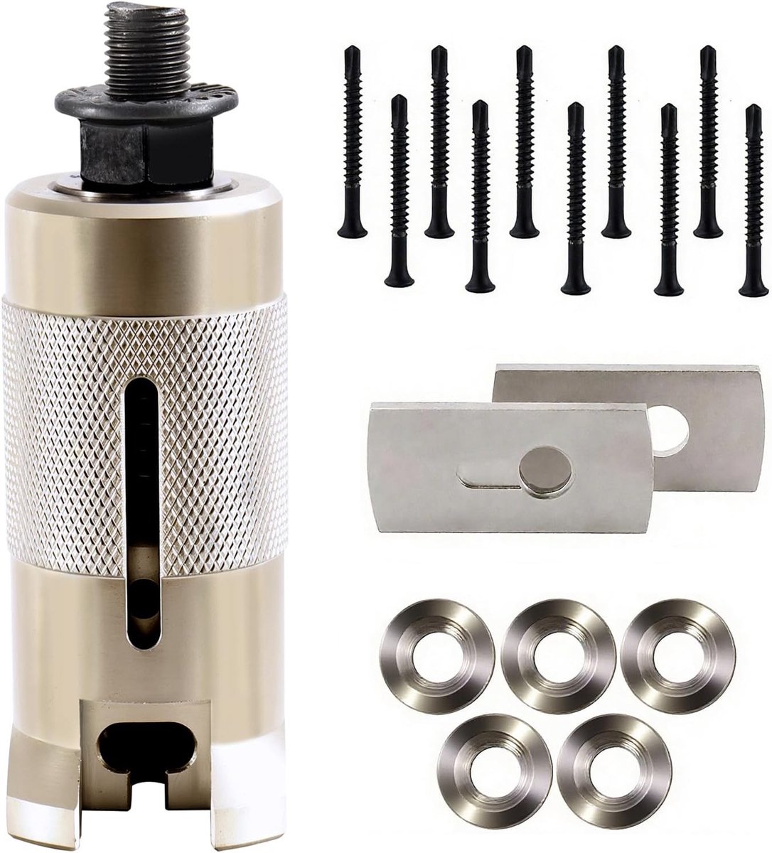 Professionele Nageltrekker voor Deuropening, Rvs Cilinder Trekker, Gereedschap voor Slotenmakers met Schroeven en Flensafdichting, Ideaal voor Snelle Lock Picking