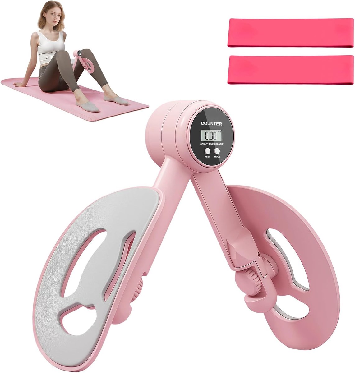 SnelShoppen - Flintronic Binnenbeentrainer - Verstelbare Dijbeentrainer - Buikspiertrainer - Fitnessapparaat Thuis voor Billen, Dijen, Armen - Ideaal