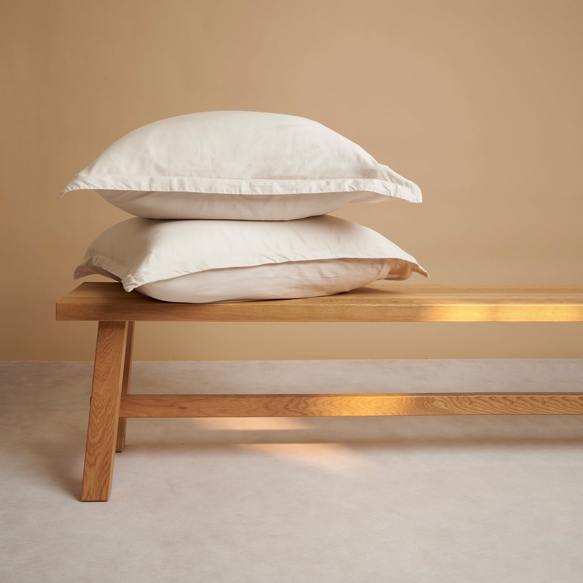 Coco & Cici - TENCEL - Twill Kussensloop Beige - 1 kussensloop 40x80