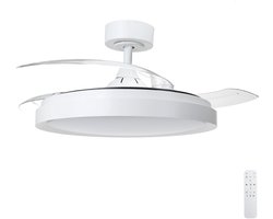 Led | Plafondventilator | LED Verlichting | Incl. Afstandbediening | 2700-6500K | Dimbaar | Ø106cm | Wit