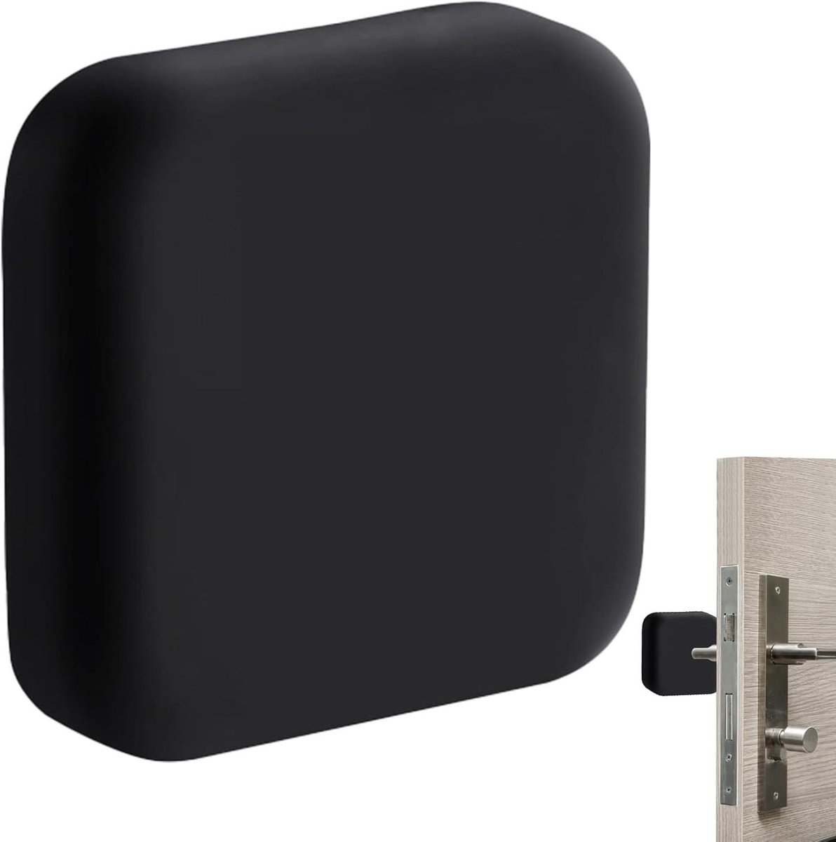 Deurstoppers Muurbeschermer - Deurklink Geluiddemper - Muren Beschermen - Anti-botsing Effect - 42x41x41 mm - Zwart