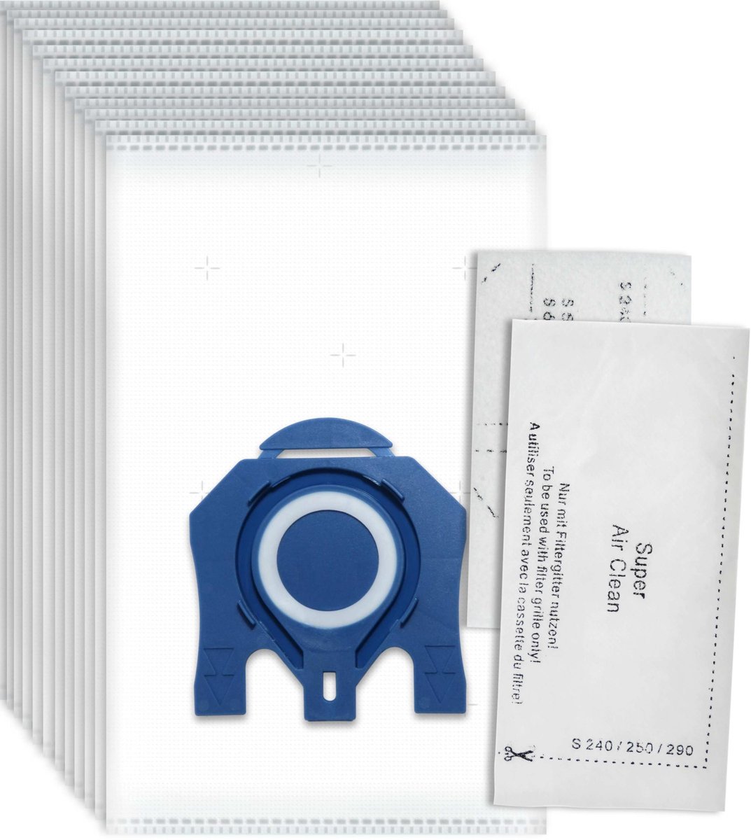20x Dparts PRO stofzakken geschikt voor Miele GN - met 2 filters - stofzuigerzakken HyClean 3D Efficiency GN - HyClean Pure GN - Complete C2, C3 en Classic C1 stofzuiger series - stofzuigzak MI40