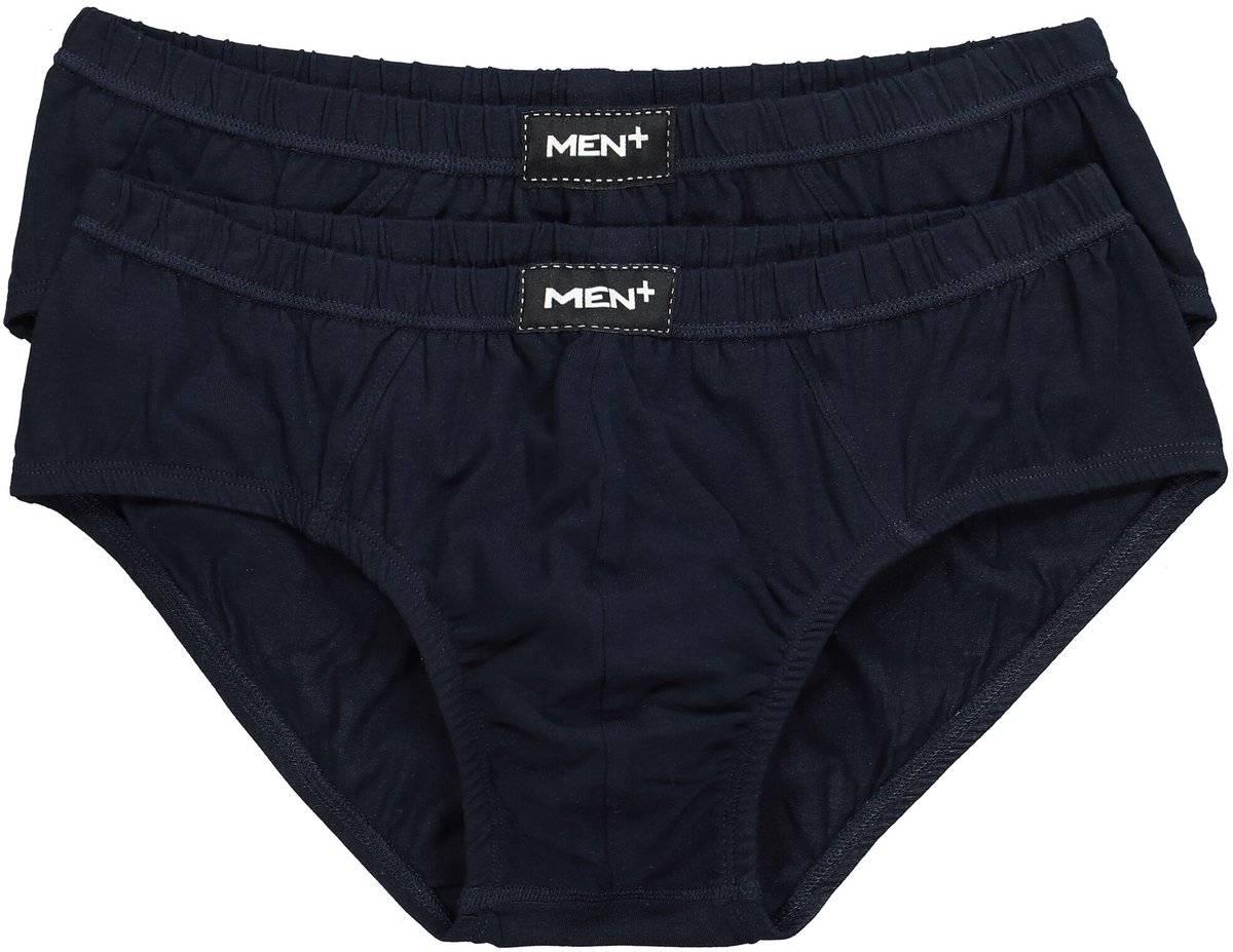 Men Plus - Heren - Slips onderbroeken set van 2 FLEXLASTIC® - Navy blauw - Maat L