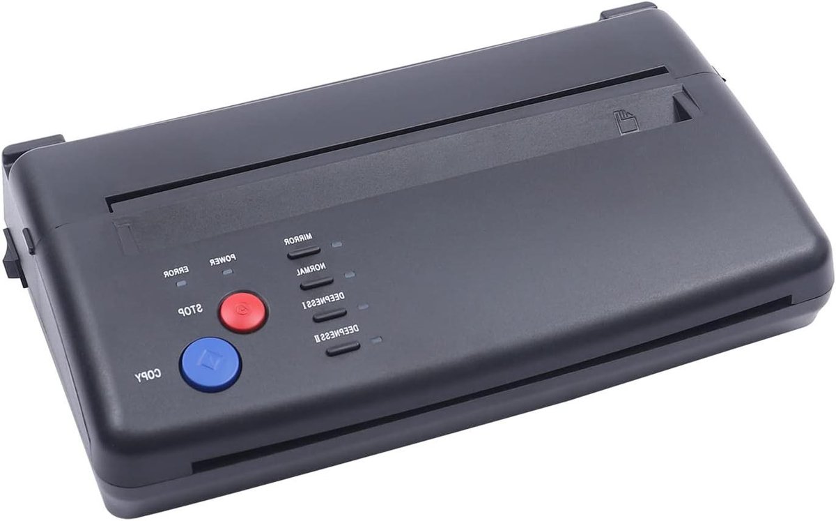 Tattoo Transfer Machine - Thermische Printer Kopieerapparaat - Sjablonen Kopiëren - Zonder Gloeilampen - A4 A5 Formaat - Zwart