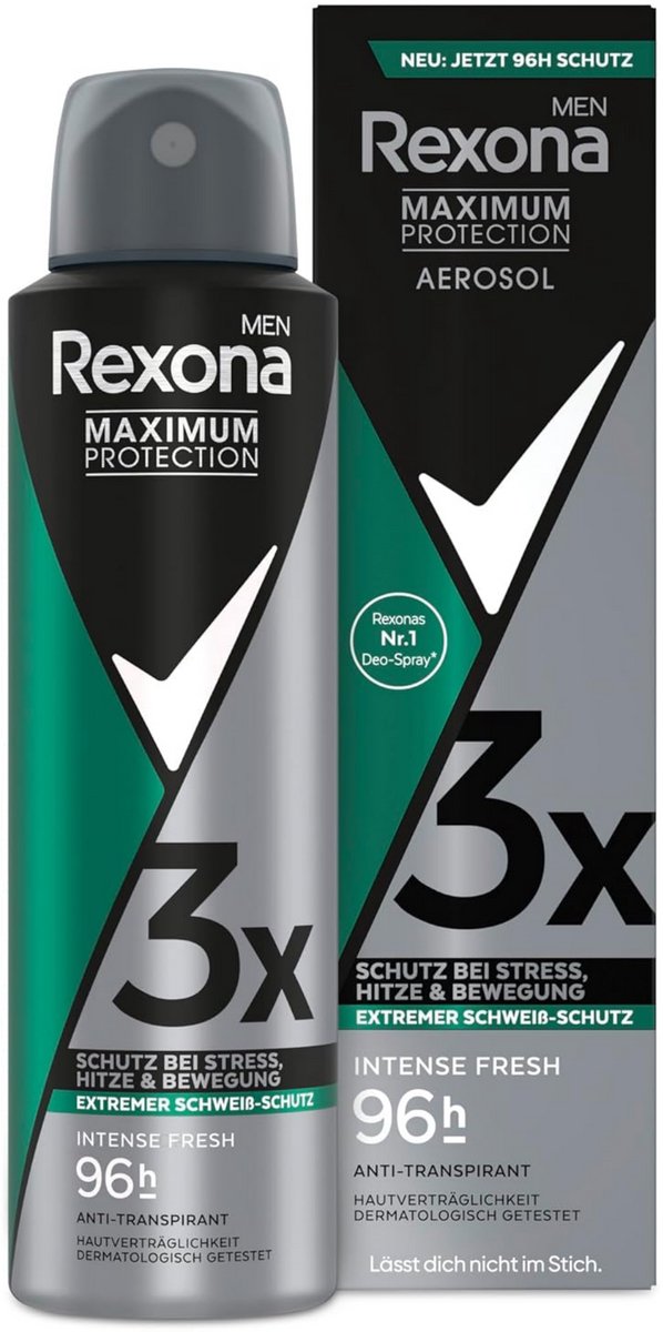 Rexona Men Intense Fresh 96H – antitranspirantspray voor mannen – 150 ml