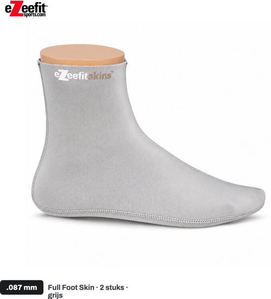 Grijze 'Full Foot Skin' sok van Ezeefit, 0,087 mm dik, twee stuks.