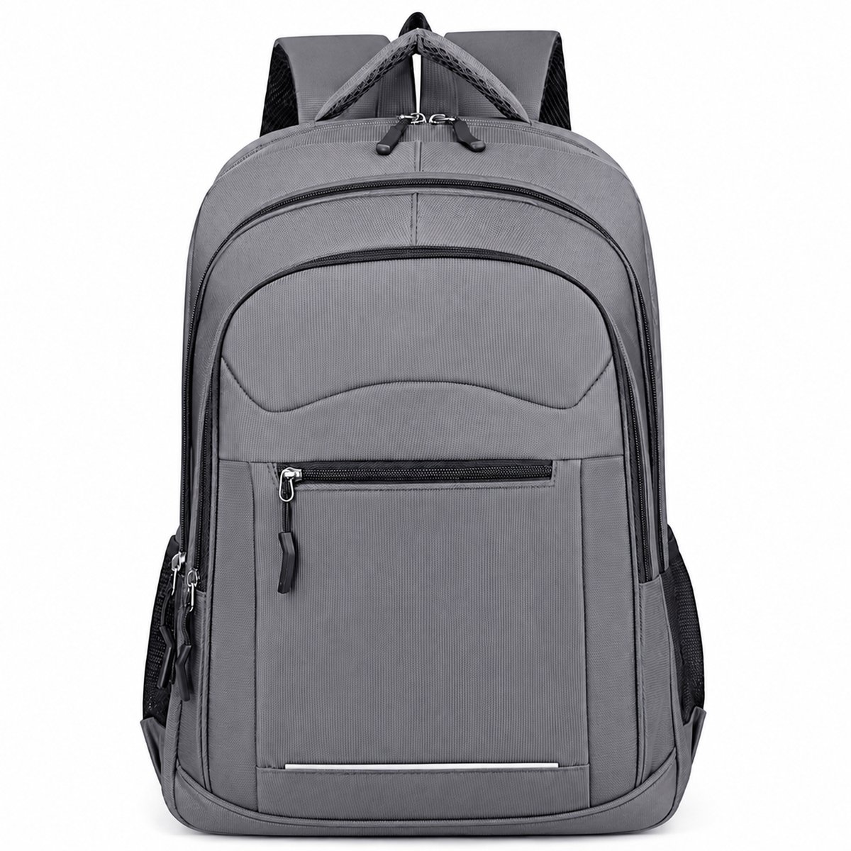 Reis Laptop Rugzak - Vliegtuiggoedgekeurd - Laptop Sleeve, Verstelbare Band, Gaas Zijvak, Anti-diefstal Vak, Kofferriem - voor Werk, Reizen, College - Grijs - 1 Stuk