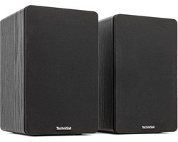 TechniSat AUDIOMASTER RLS 1 - Actieve 2.0-boekenplankluidsprekers | Bluetooth-audiostreaming, HDMI ARC, USB, MP3/WMA, Toslink, AUX, subwooferuitgang, stereo, 50 W RMS, afstandsbediening, zwart