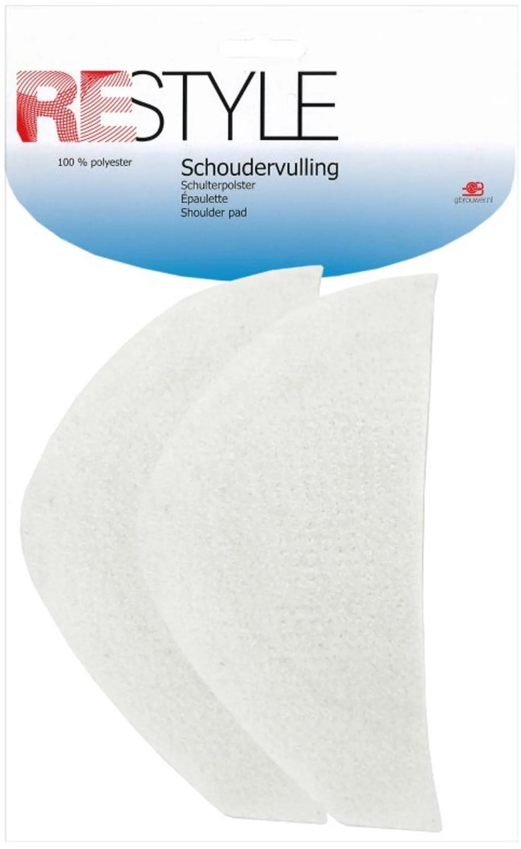 Restyle Schoudervulling Mantelvulling 15mm Dik 009 Wit