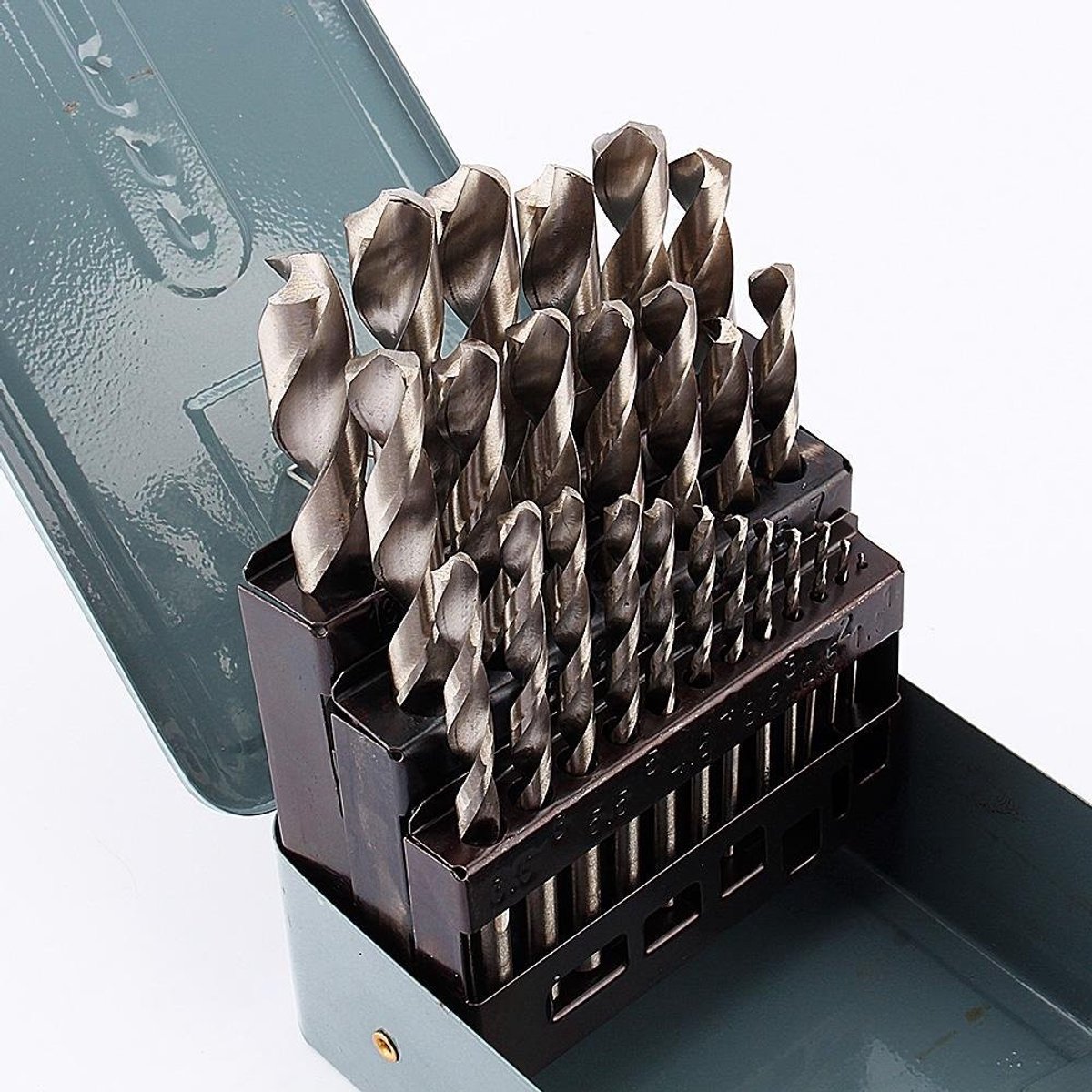 Omgoods- Boor HSS Metaal - Boorset 25 Stuks - Boorbits 1-13 mm - Robuuste Metalen Koffer - Duurzaam Gebruik - Verlengde Hoek 118 Graden