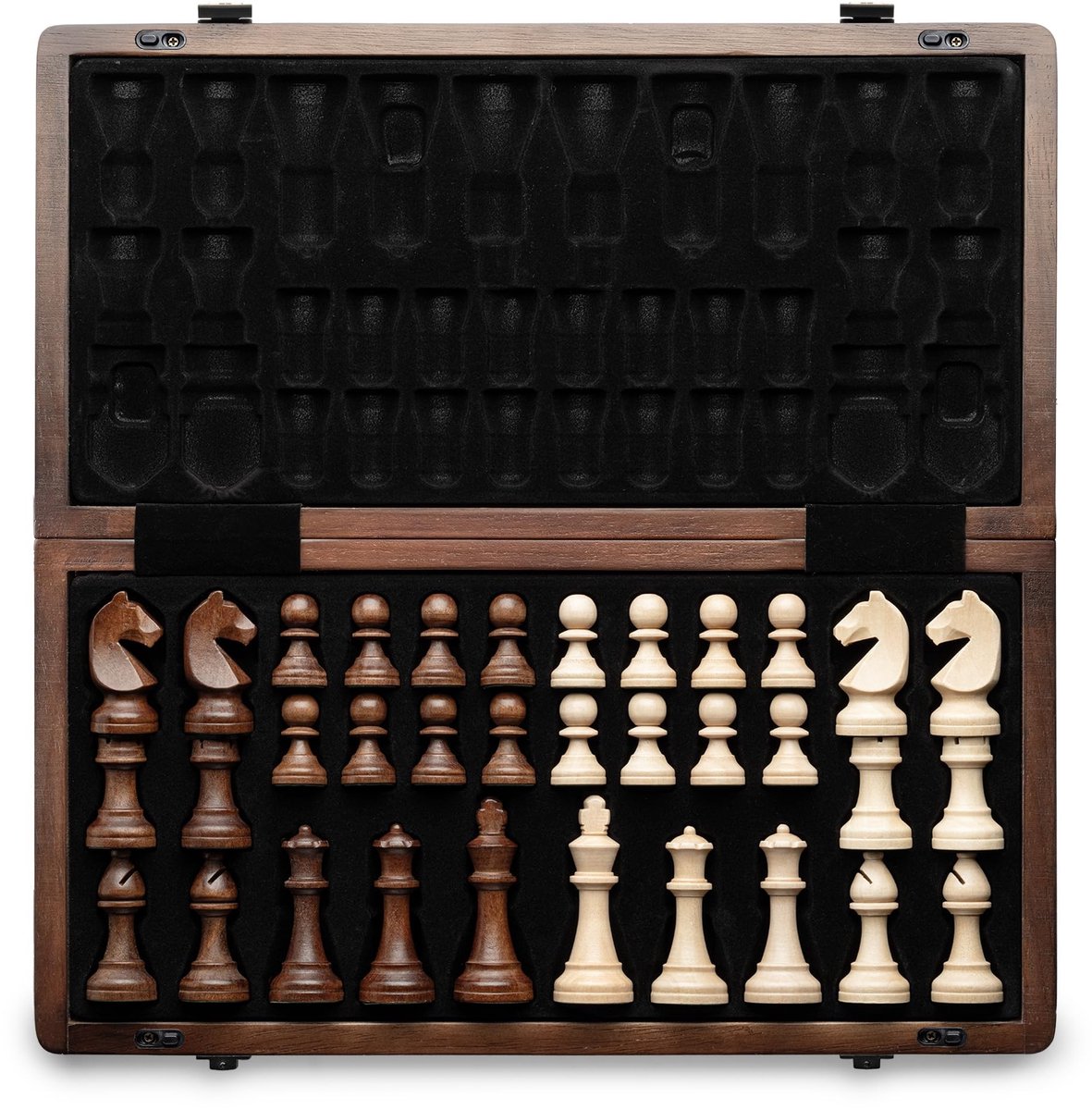 Omgoods - Magnetisch Houten Schaakspel met Vouwbare Bord
