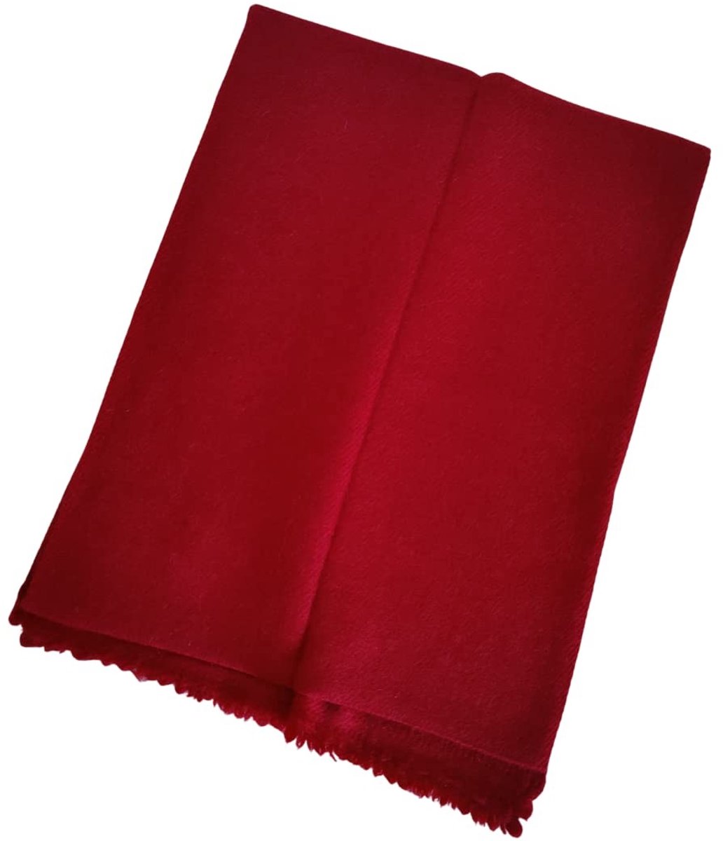 Omgoods - 100% Cashmere Dames Sjaal in Garnet Rood, One Size