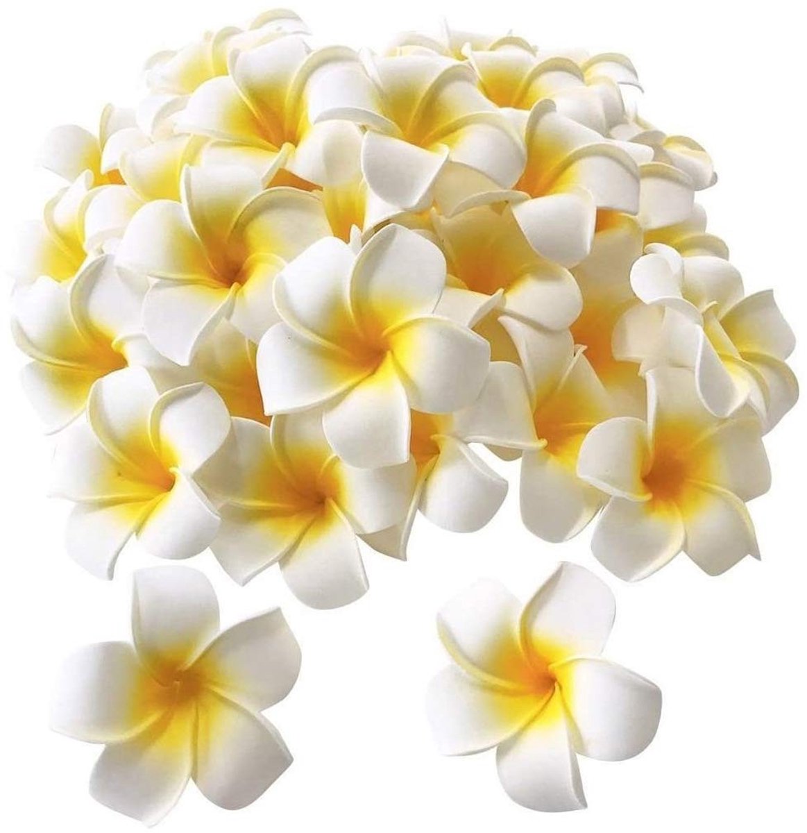 Omgoods - Set van 100 Hawaiian Plumeria Bloemen voor Bruiloften en Feesten