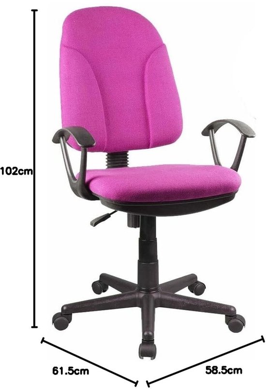 Omgoods - Modern Roze Bureau Stoel met Ademend Stof van omgoods — afbeelding 2