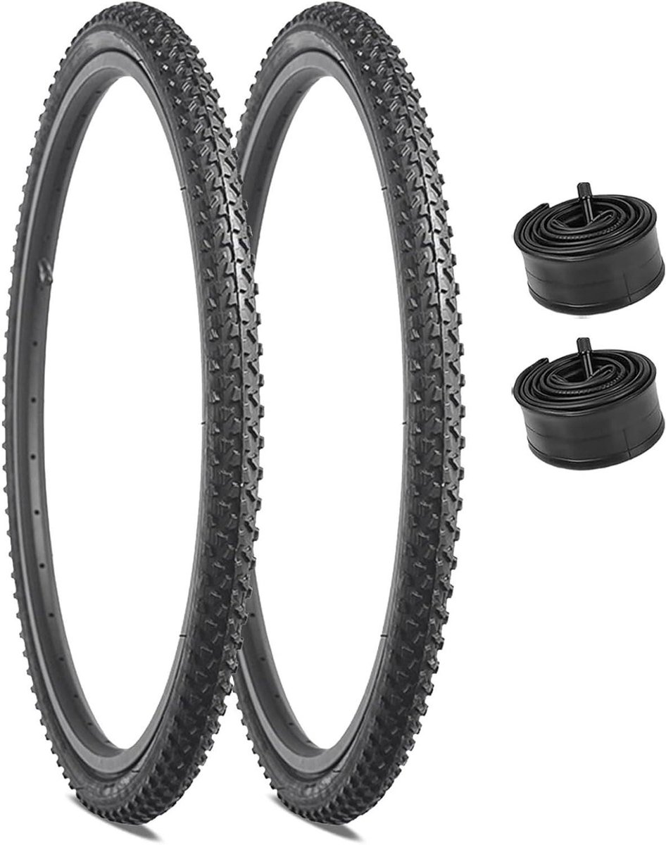 Fietsbanden en Binnenbanden Set - Bandenpakket Fiets - Veilig Fietsen - Pinch-proof Constructie - Diverse Maten - Zwart