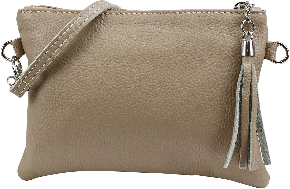 Omgoods - Leren Clutch Tas voor Dames in Geel