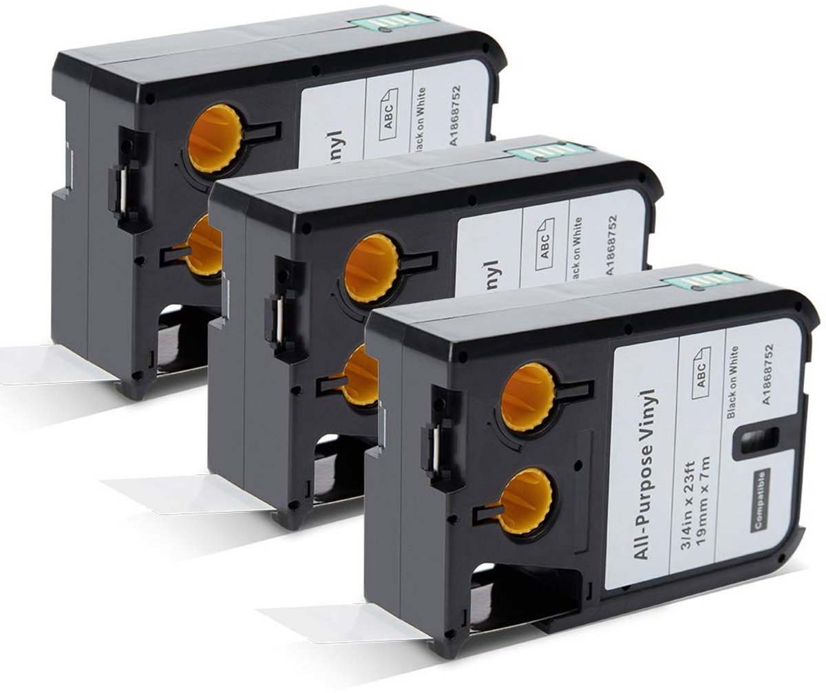 Omgoods - Tapes 19mm x 7m - Compatibel met Dymo All-Purpose Vinyl Label