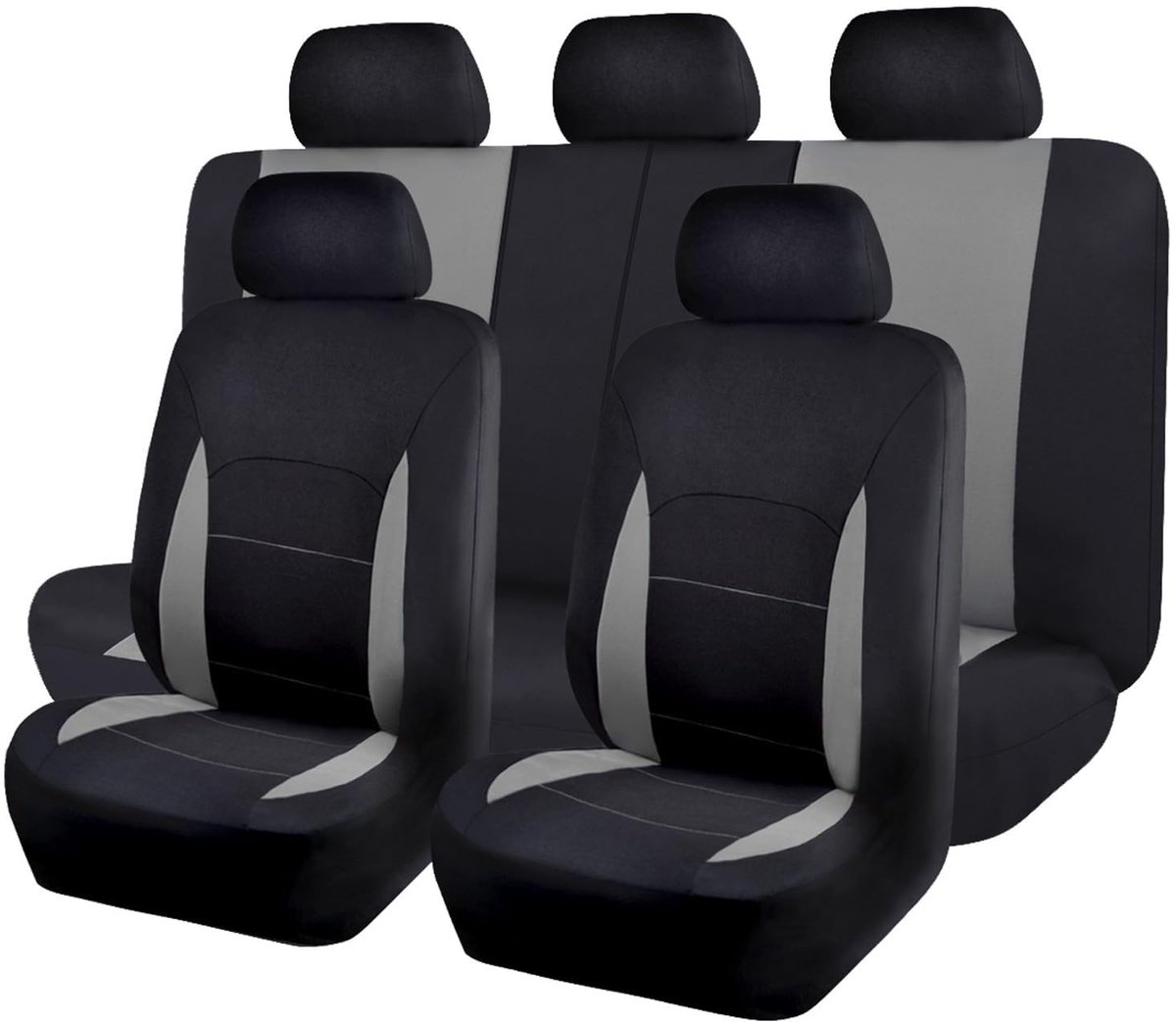 Omgoods - Universele Auto Stoelhoezen Set met Zijkussen Compatibel met Airbags