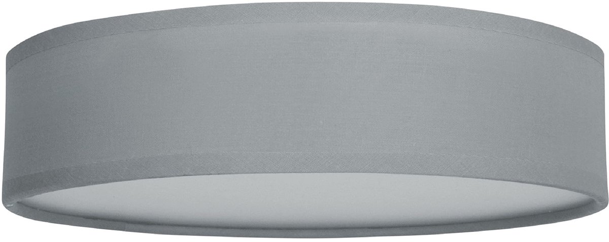 Omgoods - Hanglamp met Stoffen Lampenkap, Grijs, 40 cm