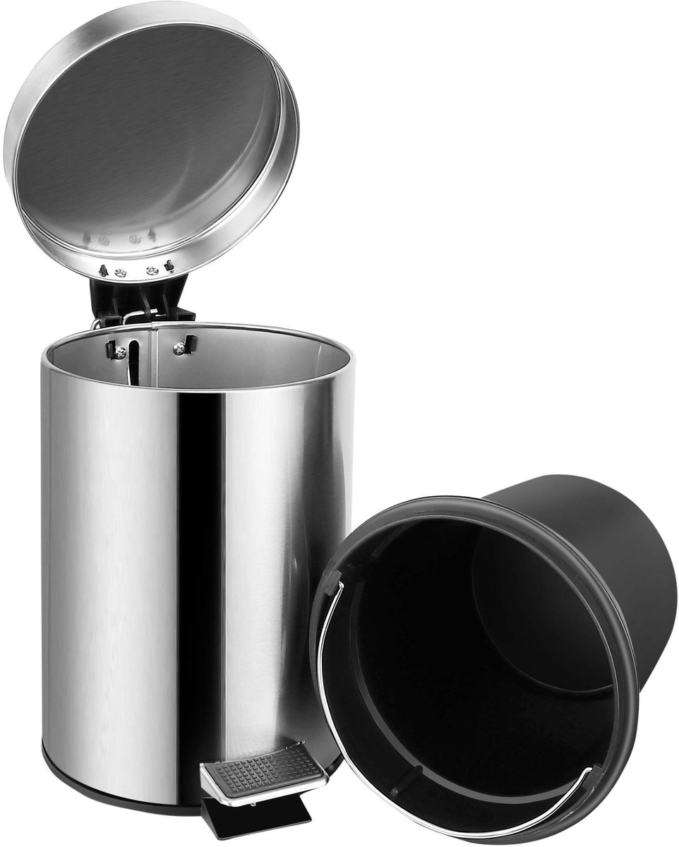 Omgoods - RVS Cosmetische Prullenbak met Pedal 3L
