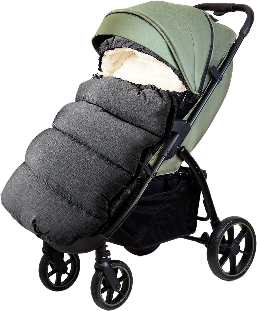 Omgoods- Voetenzak Winter - Universele Voetenzak - Extra Grote Stroller Footmuff - Dubbel Gelaagd - Ademend - Waterdichte Stof - 100 cm x 50 cm - Kinderwagenzak