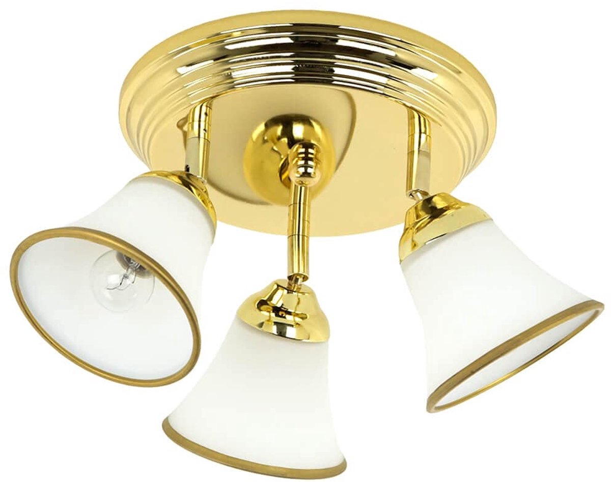 Omgoods - Vintage Plafondlamp met 3 Lichten voor Badkamer of Hal
