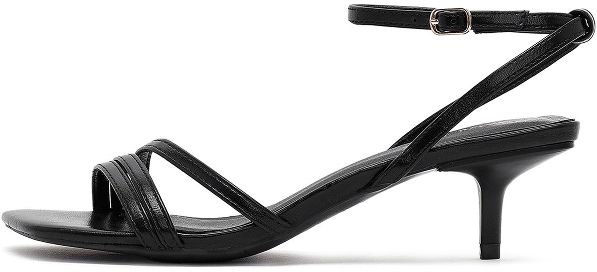 DERIMOD Sandalen Met Middelhoge Hak Imitation Leren Mid Heel Sandalen