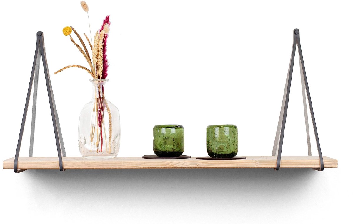 Omgoods - Zes Luxe Wandplanksteunen van Volnerf Leer