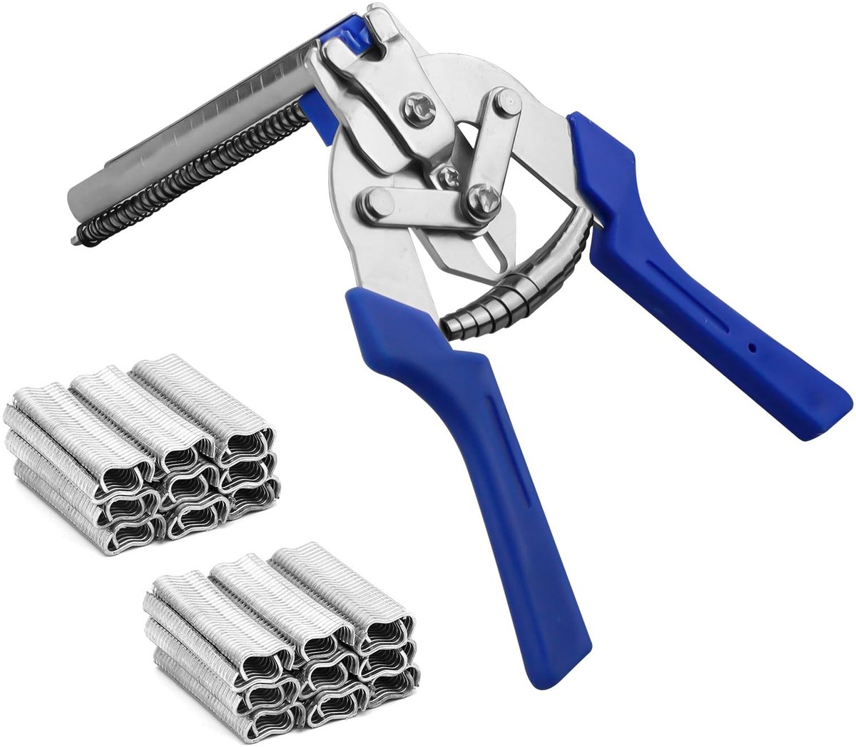 Omgoods - Clamp Ring Tangen met 600 M Clips voor Dieren en Hekwerken