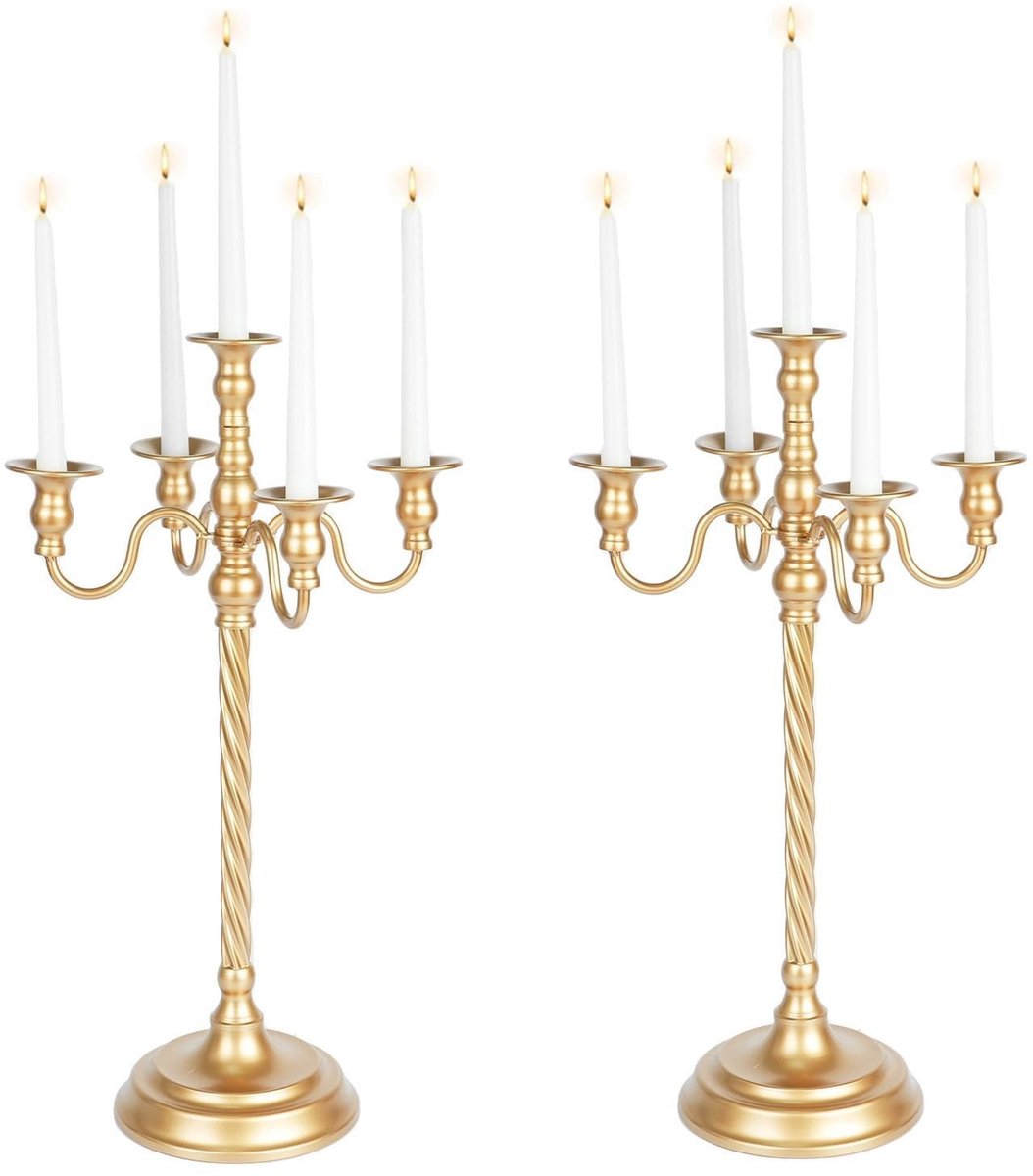 Omgoods - Elegante Gouden Kaarsenhouders voor Bruiloften