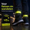 Reflecterende fluorescerende banden om de enkels, voor fietsen en wandelen, praktisch bij avondgebruik.