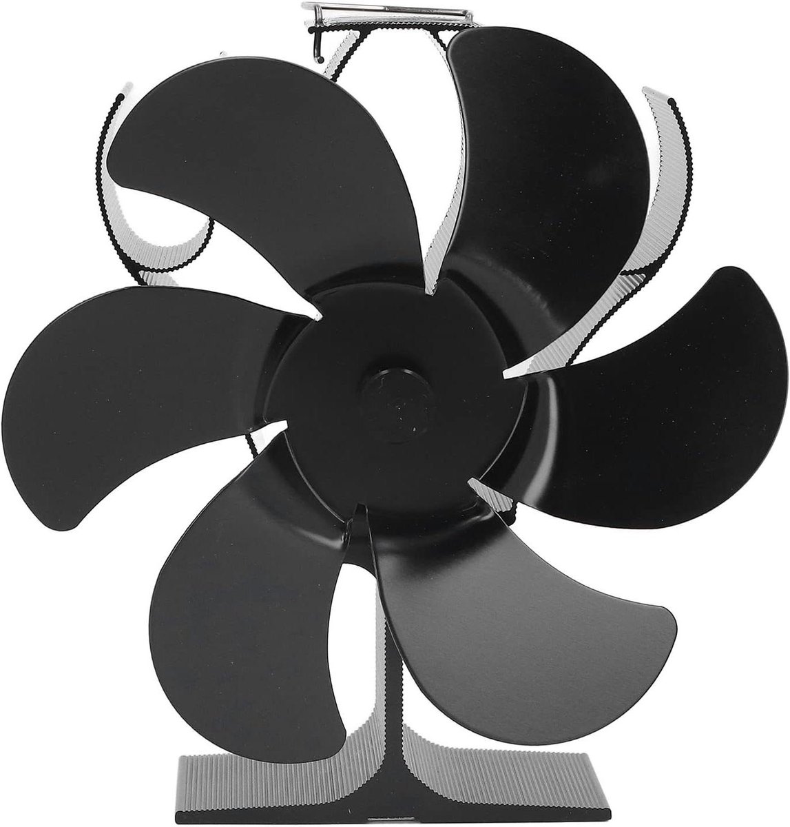 Kachelventilator - Haardventilator Warmte-aangedreven - Warmte Verdelen - Zelfstartend - 21D x 18B x 12H cm - Zwart