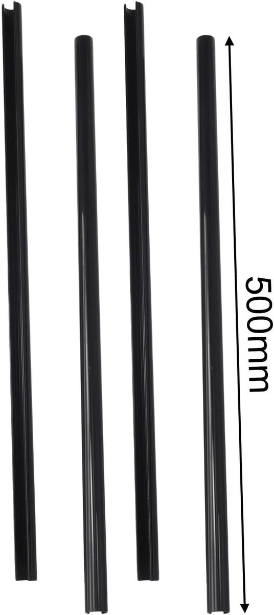 Radiator Pijp Covers - Afdekking Verwarmingsbuis - Verbergen Leidingen - Geen Pijpverwijdering - 4 Stuks - Zwart