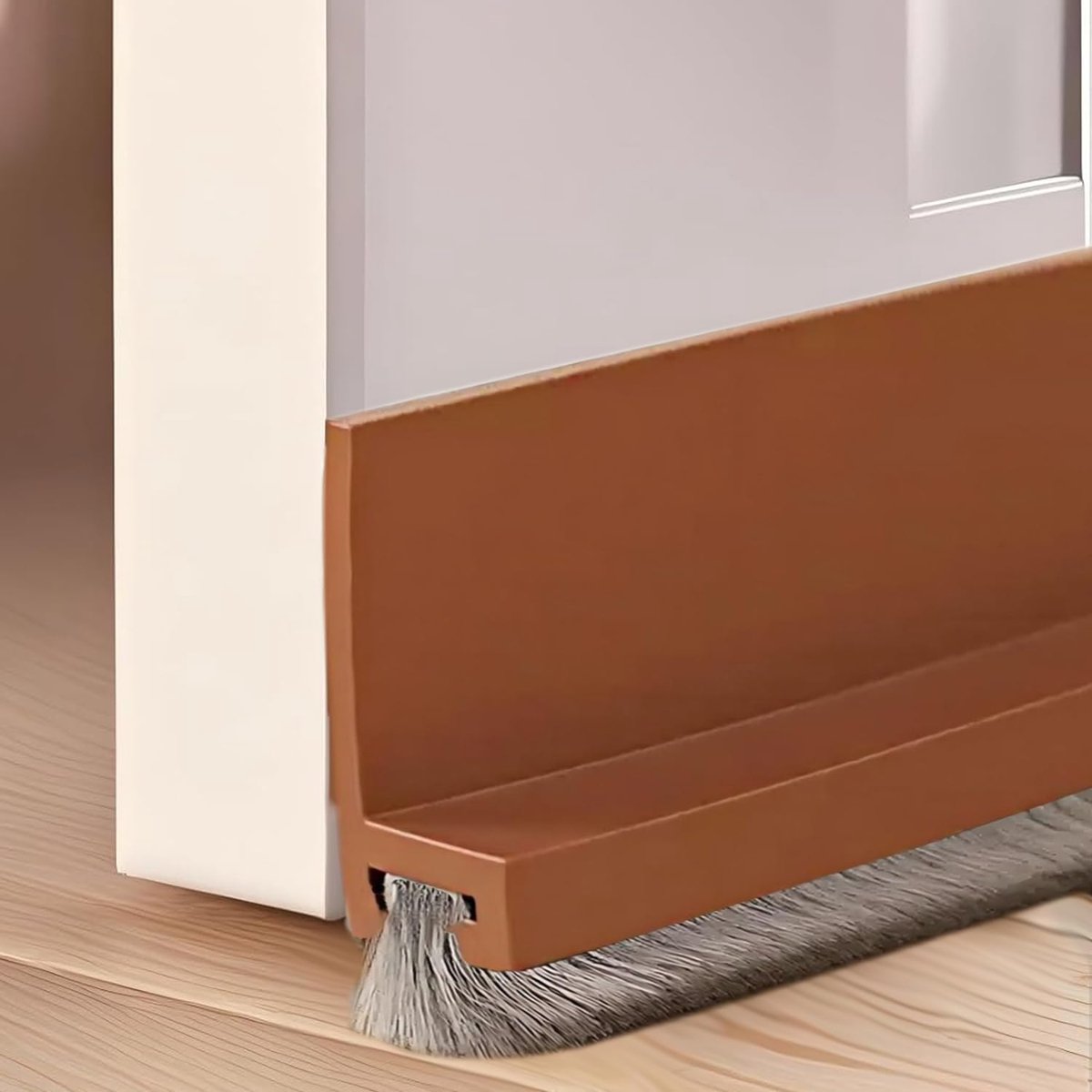 SnelShoppen - Door Seal Bruin - 11 Stuks - Dichtstrips voor Deuren - Geluidsisolatie en Energie Besparing - Perfect voor Thuis, Kantoor en Klussen