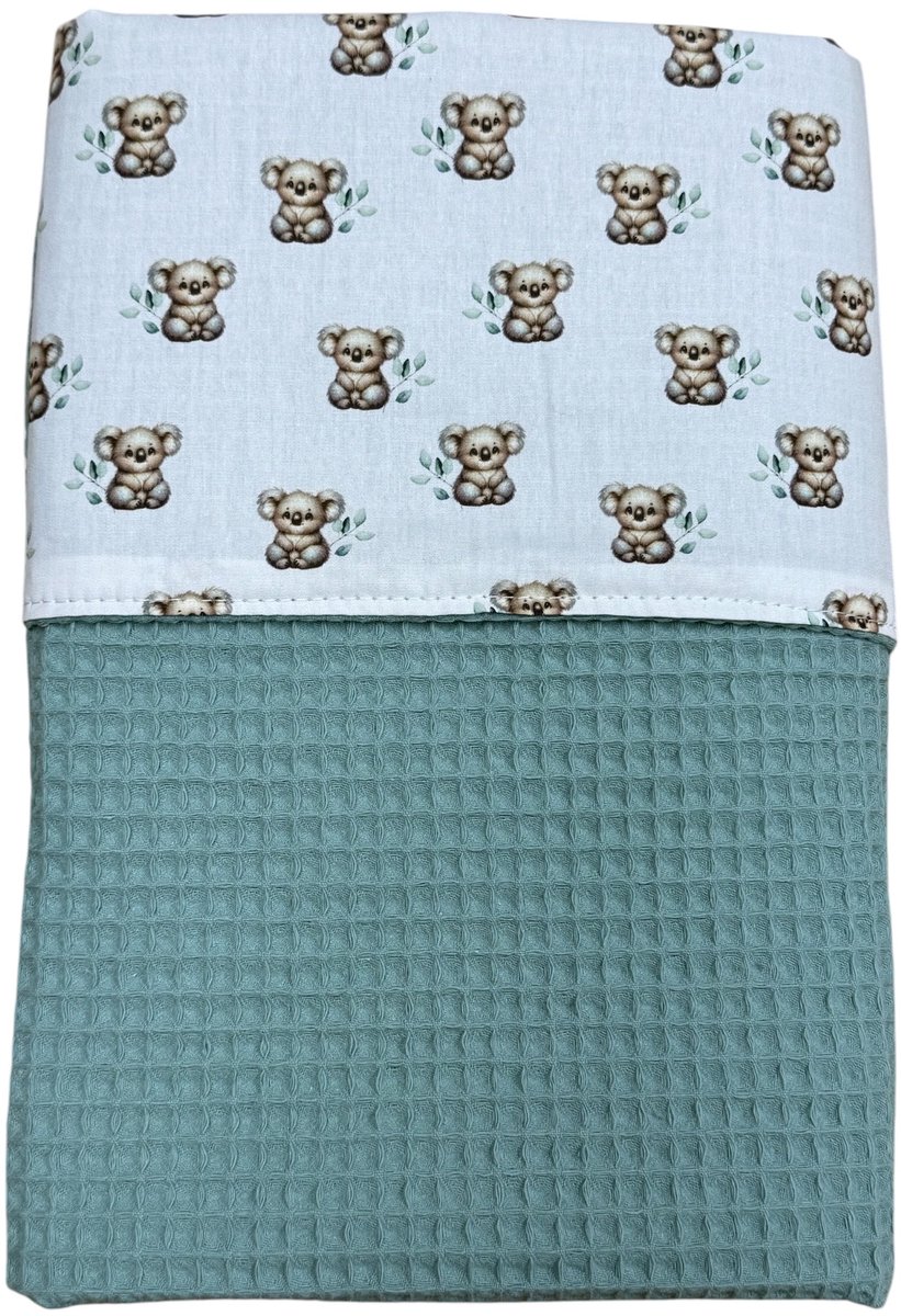 Baby deken kinderwagen deken wieg deken oud groen koala 60 x 90 cm