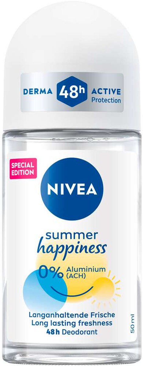 NIVEA Deodorant Roller Summer Happiness - 6 x 50 ml - Voordeelverpakking