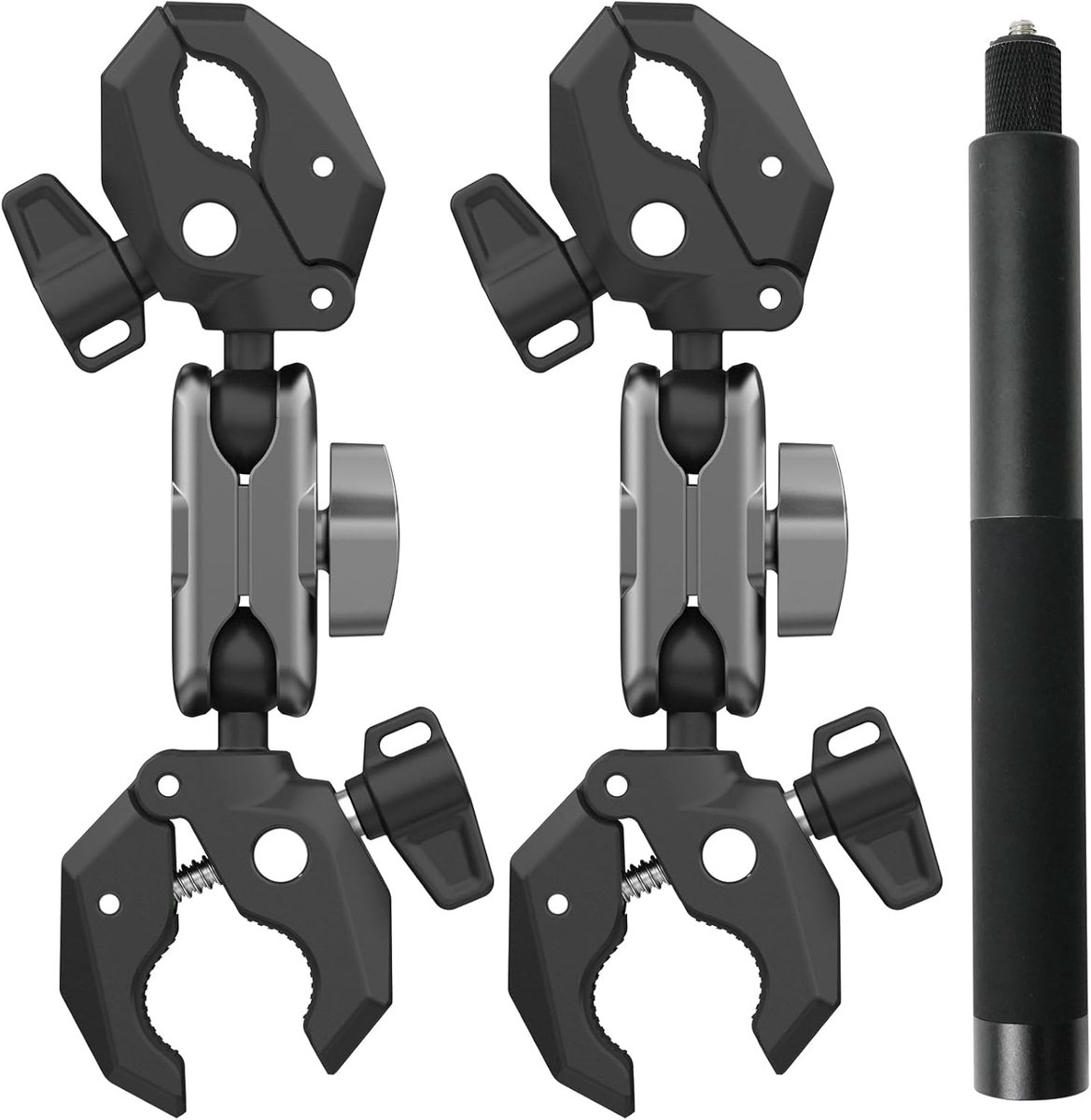 SnelShoppen - Motorcycle Bundle Set voor Insta360 X5 X4 - 40 Inch Extension Rod, Pole Clamp, Selfie Stick Mount, Handlebar en Saddle Rail Accessoires