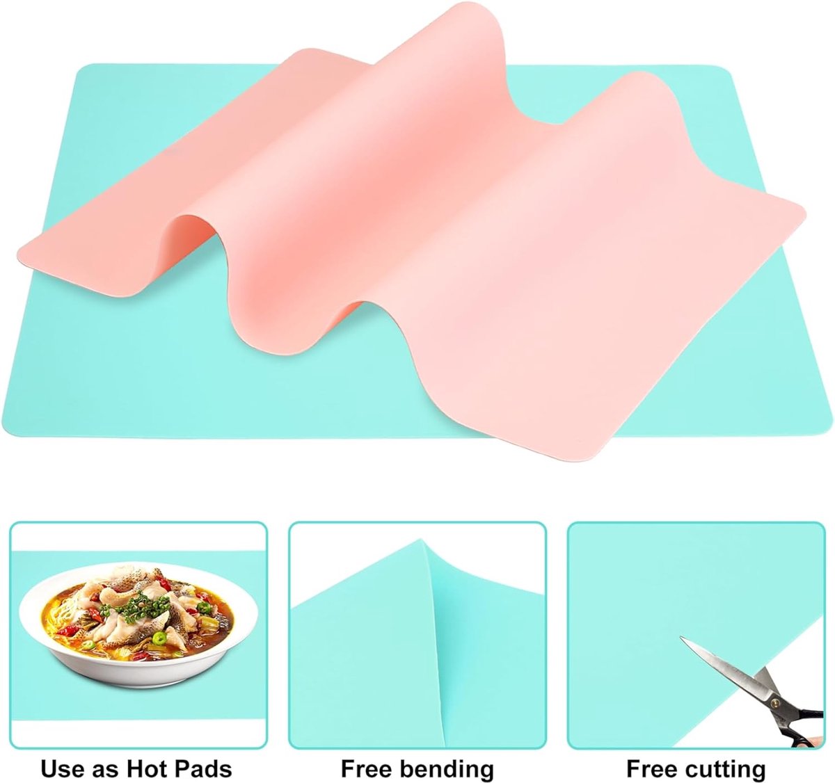 SnelShoppen - Craft Set voor Kinderen, 40 x 30 cm, 2 Stuks, Silicone Placemat, Antislip, Kunstzinnig Speelplezier, Duurzaam en Herbruikbaar