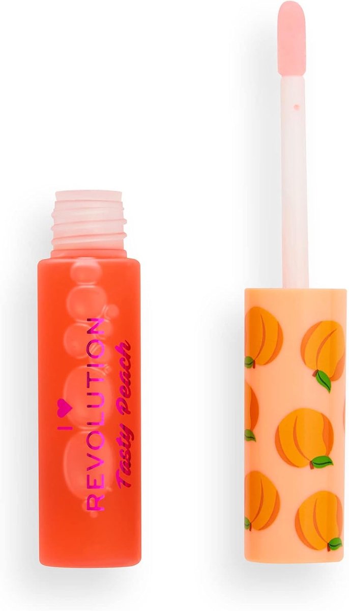 Makeup Revolution - I Heart Revolution Tasty Peach Lip Oil - Sweet Peach - VEGAN - 6 ml