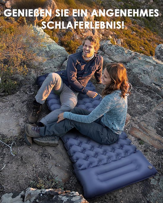 Zelfopblazend Opblaasbaar Campingmatras met Kussen - Ultralicht Tentmatras 68 x 198 — afbeelding 5