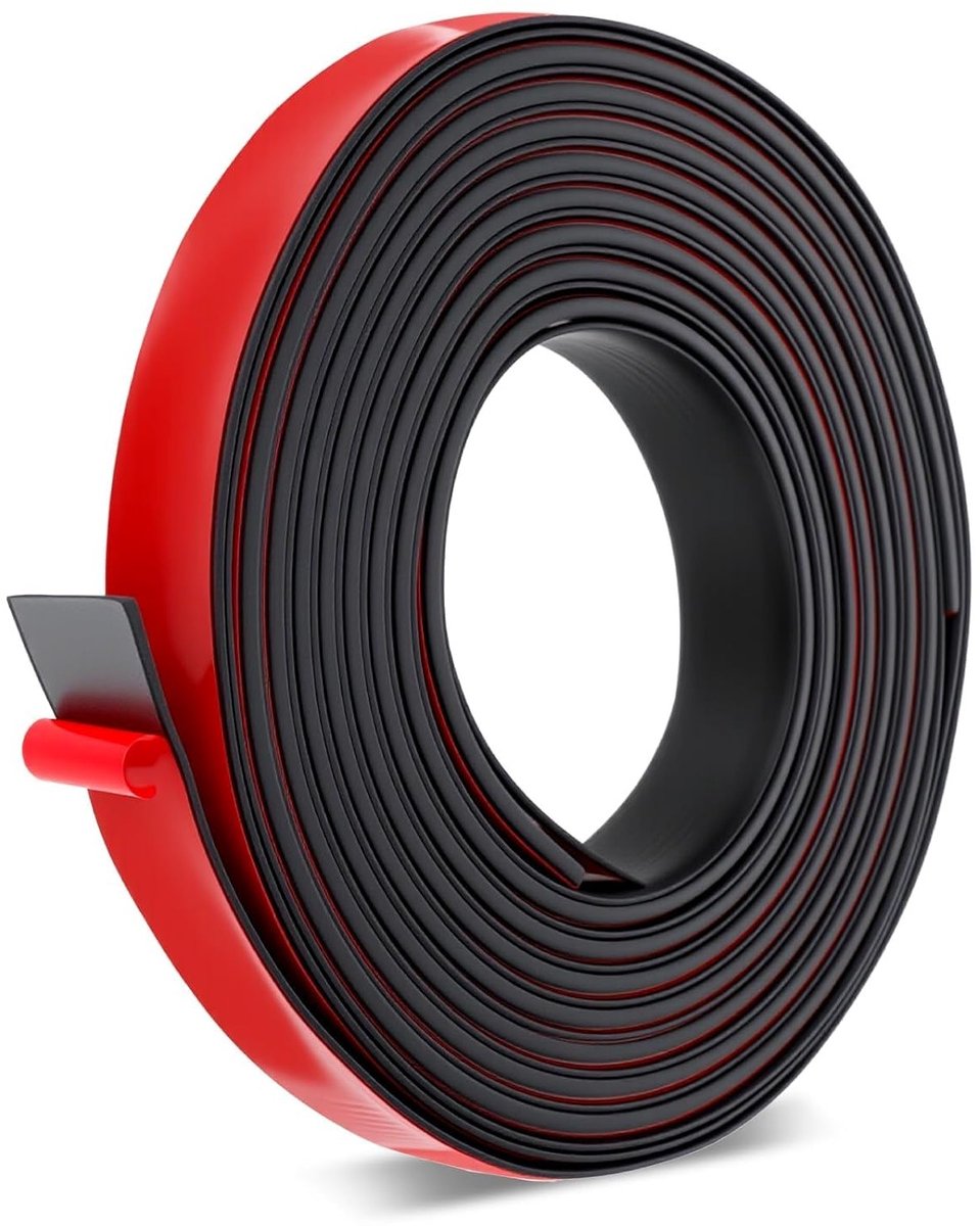 Zelfklevende Rubber Strips 4.5 m x 25 mm x 1 mm voor Vloerbescherming, Waterdichte Afdichting en DIY Projecten