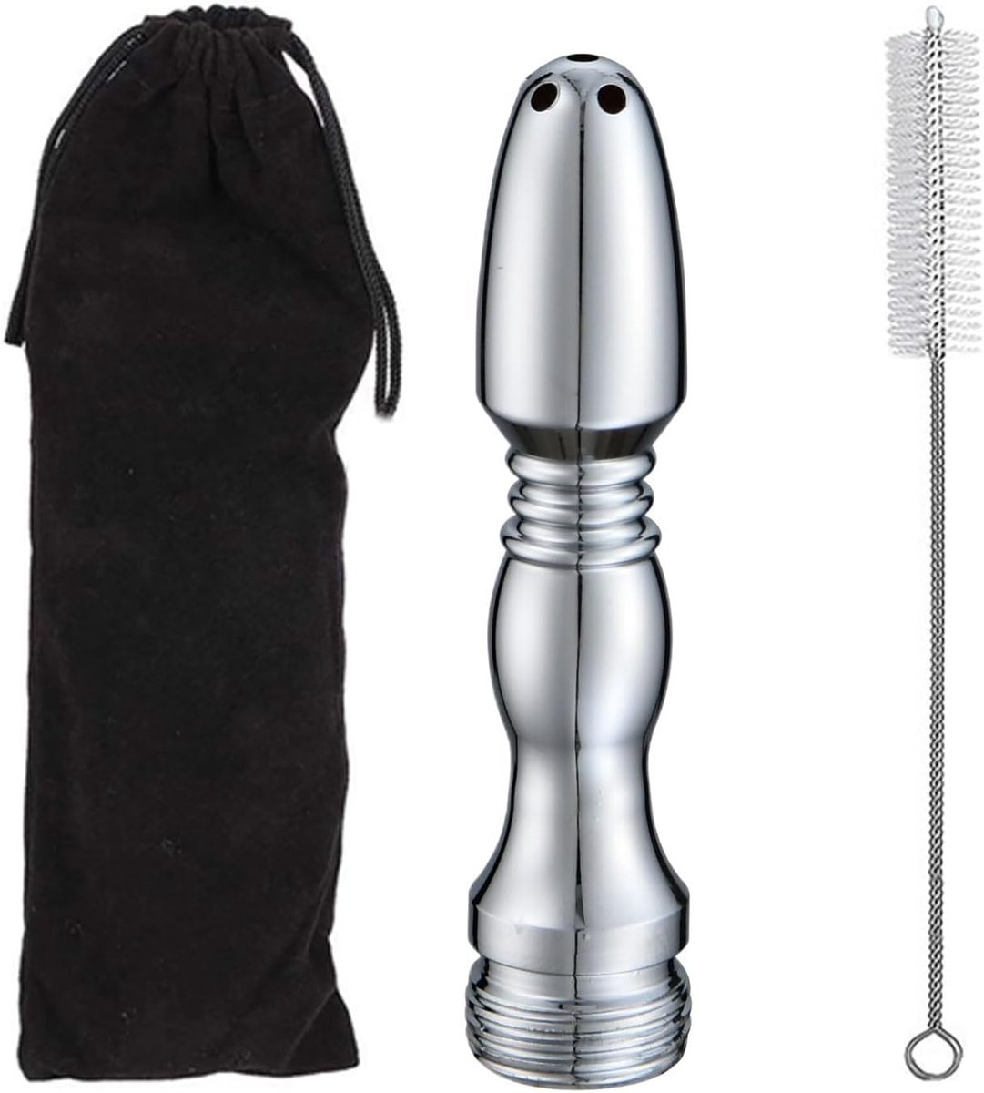 SnelShoppen - Aluminium Douchekop, 6 Gat Douchekop voor Bowel Cleaning, Zilver, Hoogwaardige Metaallegering, Duurzaam en Robuust, Voor Gezondheid en W