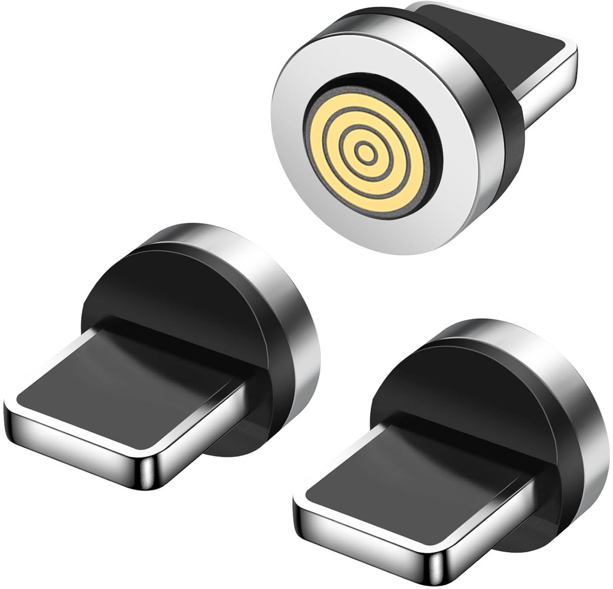 SnelShoppen - 7 Pin Magnetische USB Adapter 3-Pack - Vervangingsplug voor Telefoon en Tablet - Hoge Kwaliteit, Stofbescherming, Ideaal voor Apple Appa
