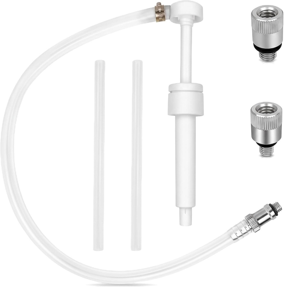 Transmissieoliepomp voor buitenboordmotor, handpomp met metalen wervelaar en 2 adapters, ideaal voor marine gebruik en olieoverdracht