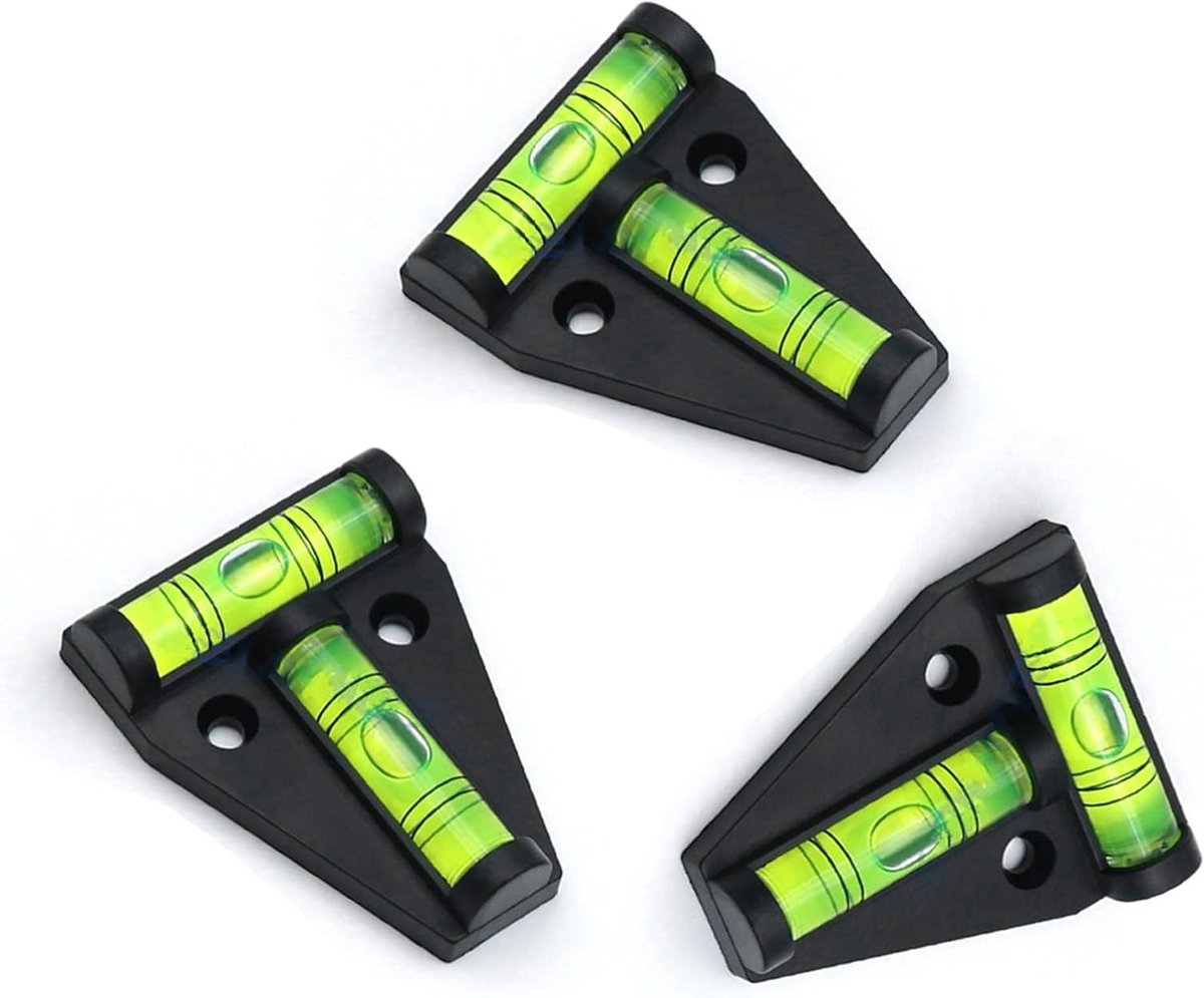 Mini Waterpas Set - Magnetische Waterpassen voor Camping, Caravans en Tenten - 3 Stuks