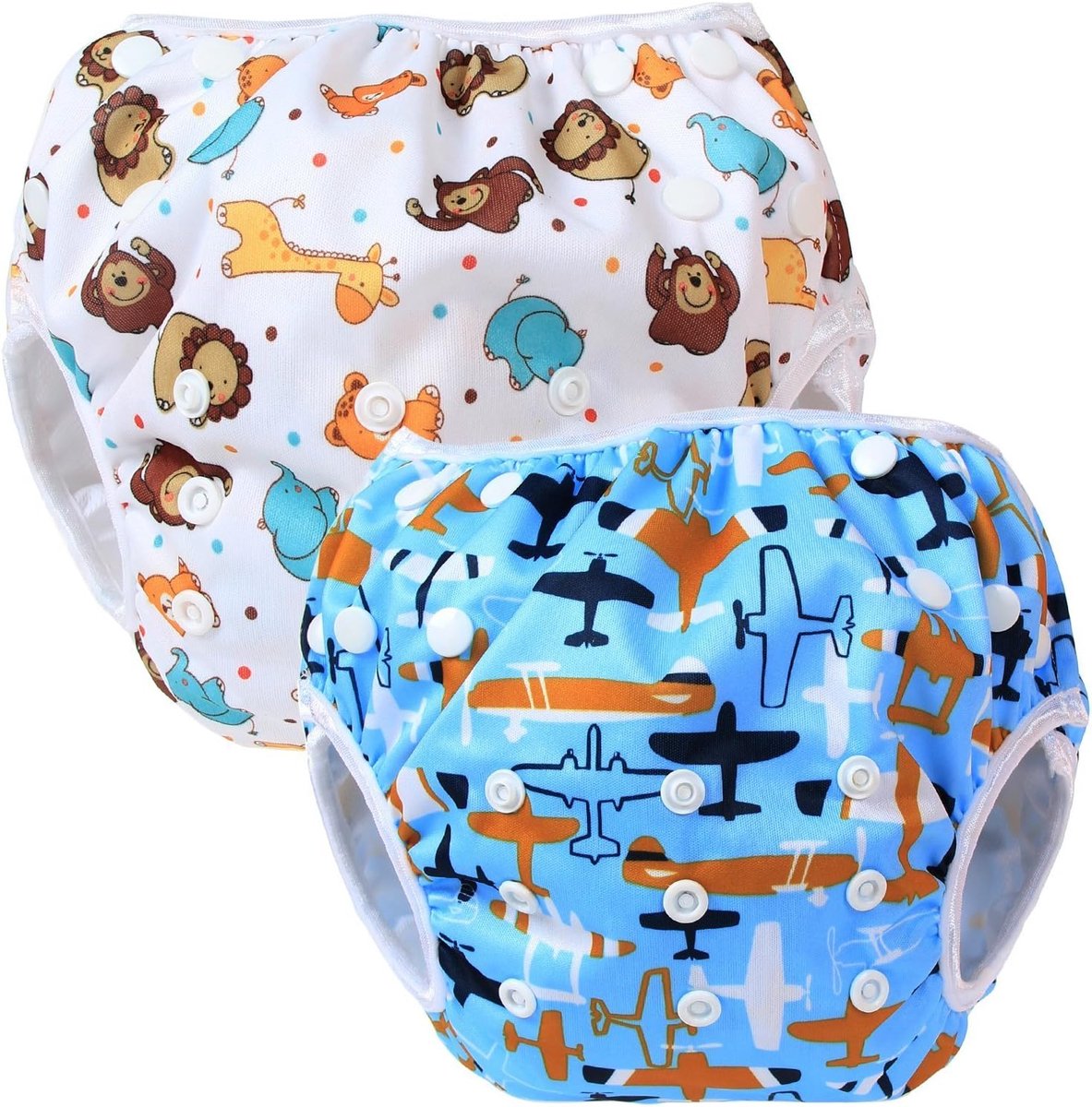 SnelShoppen - Herbruikbare Zwemluier (2 Stuks) voor Baby Jongens en Meisjes, Comfortabel, Wasbaar en Verstelbaar, Ideaal voor Zwemlessen, Vakanties +